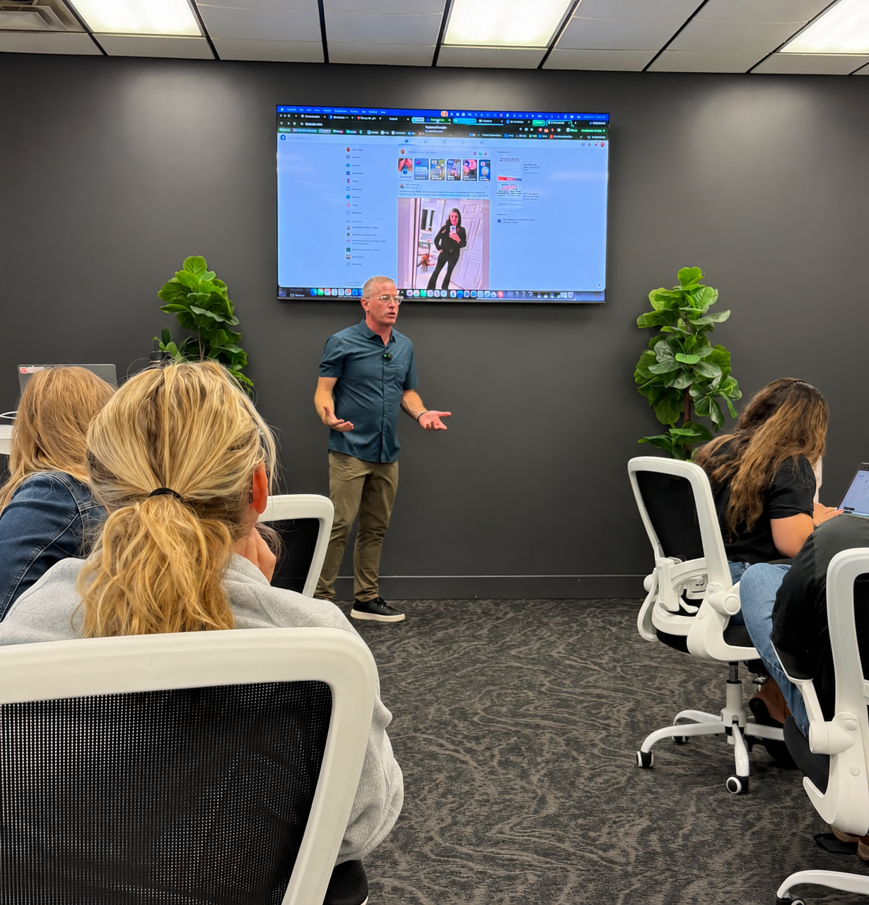 Glen Baker leading a real estate technology training session